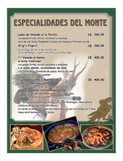 Especialidades del Monte